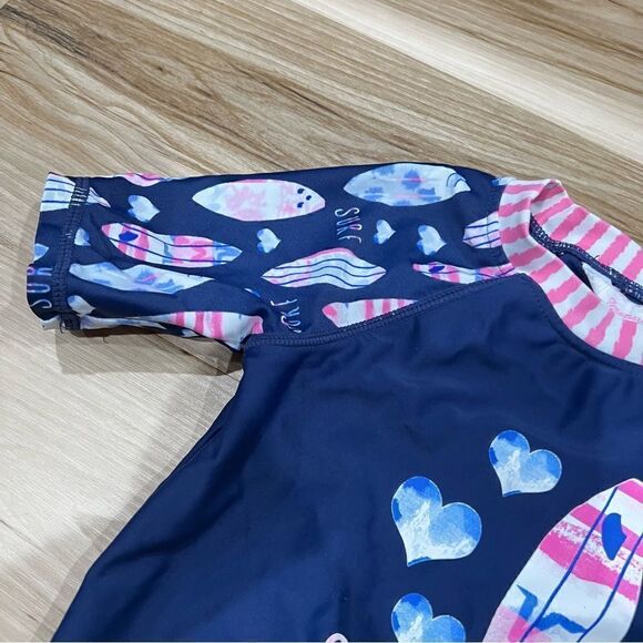 Tommy Bahama Navy Swim Top Rash Guard Girls 4 - Picture 3 of 4